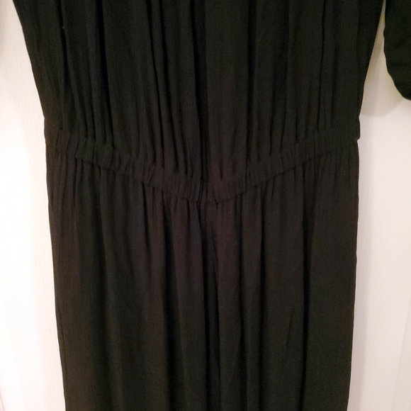 Elan black off the shoulder long sleeve  rayon jumpsuit coverup Pantsuit… - Picture 6 of 8
